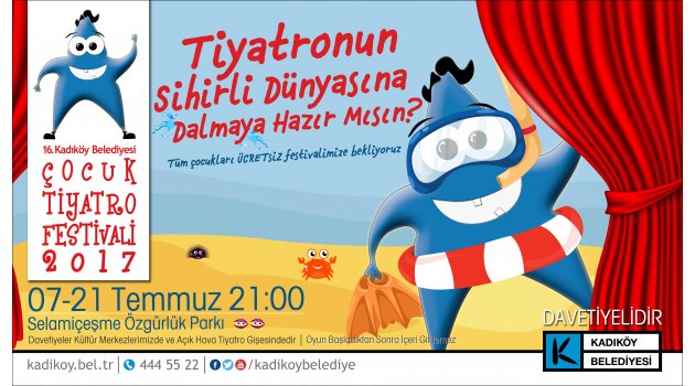 16. Kadıköy Belediyesi Çocuk Tiyatro Festivali başlıyor.