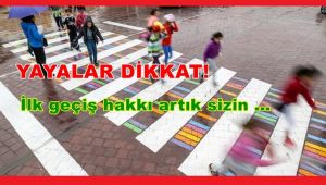 Yayalar Dikkat! İlk Geçiş Hakkı Artık Sizin…