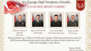 Bakan Akar'dan helikopter kazasıyla ilgili başsağlığı mesajı