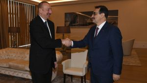 Bakan Dönmez, Aliyev'le görüştü