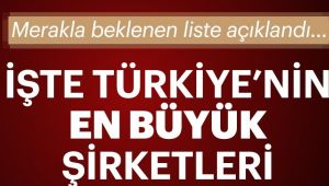 Türkiye’nin en büyük şirketleri listesi açıklandı