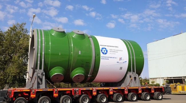 ATOMMASH AKKUYU NGS’NİN İLK ÜNİTESİ İÇİN ÜRETİLEN REAKTÖR BASINÇ KABINI TÜRKİYE’YE GÖNDERDİ