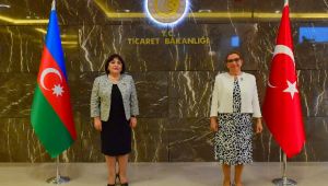 Ticaret Bakanı Pekcan, Azerbaycan Meclis Başkanı ile görüştü