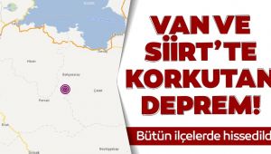 Siirt'te 5 büyüklüğünde deprem 