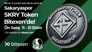 Dijital Varlık Alım-Satım Platformu Bitexen, 11 Ekim Pazartesi günü saat 13.00’te Sakaryaspor’un SKRY Token’ını  arz edecek. 