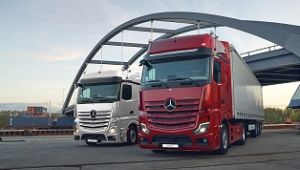 Aksaray’da üretilen Mercedes-Benz Türk imzalı kamyonlar Avrupa ülkelerine ihraç ediliyor