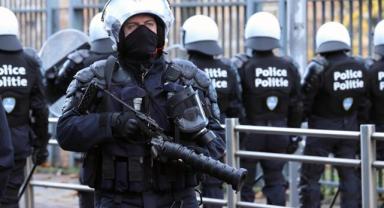 Belçika'nın Başkenti Brüksel'de 5.000'in Üzerinde Polis Memuru Eylem Yaptı