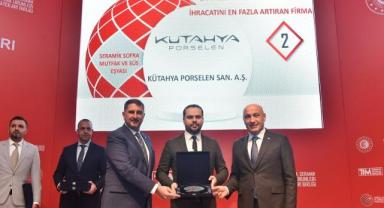 Kütahya Porselen’in İhracattaki Başarısı Ödüllendirildi