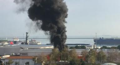 Samsun Limanı'nda atık yağ tankı patladı