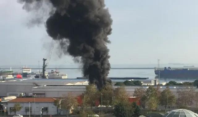 Samsun Limanı'nda atık yağ tankı patladı