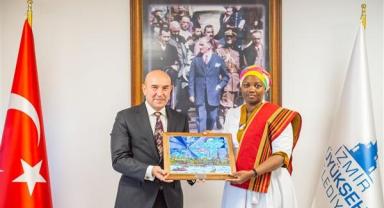 Uganda Ankara Büyükelçisi, Başkan Soyer'i ziyaret etti