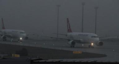Sabiha Gökçen Havalimanı'nda yoğun sisten dolayı 48 uçuş iptal edildi