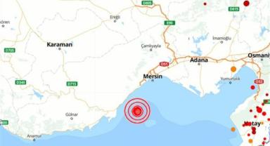 Akdeniz'de 4.6 büyüklüğünde deprem