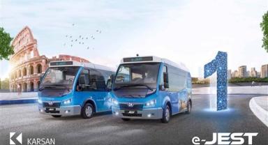 Avrupa’da satılan 4 elektrikli minibüsten biri Karsan e-JEST oldu
