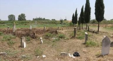 Edirne'deki hızlı tren çalışmalarında Osmanlı mezar taşları bulundu