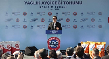 İBB, çiftçilere 1152 torba yağlık ayçiçeği tohumu dağıttı
