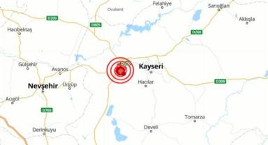 Kayseri'de 4.9 büyüklüğünde deprem