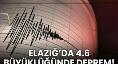 Elazığ'da 4.6 büyüklüğünde deprem oldu.