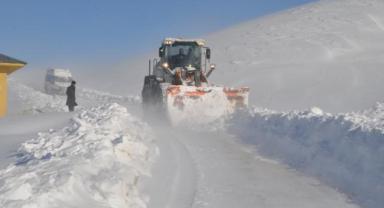 Van ve Bitlis'te 163 yerleşim yerinin yolu kar ve tipi nedeniyle kapandı