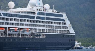 Marmaris'e lüks kruvaziyerle 613 turist geldi