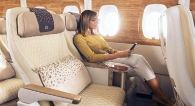 Emirates yolcuları, uçuşları sırasında ücretsiz Wi-Fi bağlantısından yararlanabiliyor