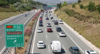 İstanbul - İzmir Otoyolu Bursa geçişinde yoğunluk yaşanıyor