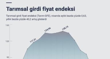 Tarımsal girdi fiyat endeksi nisanda aylık yüzde 0,63, yıllık yüzde 40,2 arttı