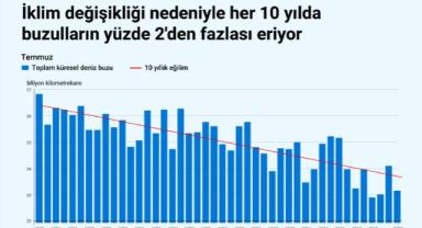 Buzulların erimesi Türkiye'yi çevreleyen denizlerdeki su seviyesini yükseltiyor