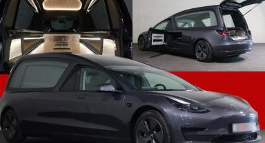 Şaşırtan olay! Tesla'dan cenaze aracı yaptılar