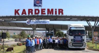 KARDEMİR'de üretilen ilk yerli ve milli tren tekerlek setleri Sivas'a gönderildi