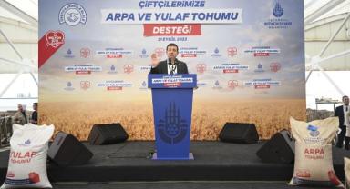 İBB çiftçilere arpa ve yulaf tohumu dağıttı