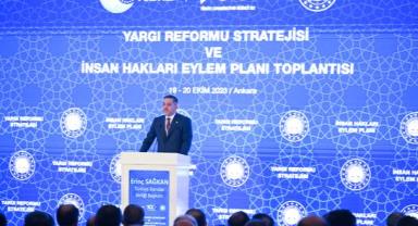 Adalet Bakanı Tunç, Yargı Reformu Strateji ve İnsan Hakları Eylem Planı Toplantısı'nda konuştu: