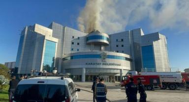 Konya Karatay Belediyesi binasında yangın çıktı