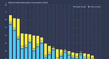 Küresel elektrik üretiminde rüzgar ve güneşin payı yüzde 14,3 ile rekor seviyeye ulaştı