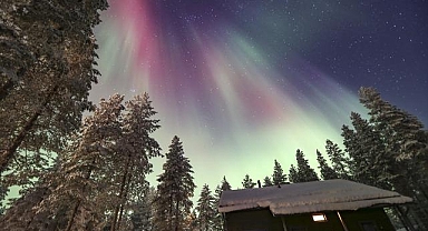 Finlandiya'nın kuzey kutup dairesindeki Lappi bölgesinde 