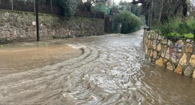 Bodrum'da sağanak etkili oldu