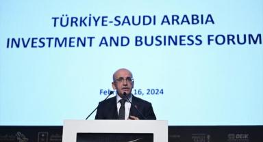 Hazine ve Maliye Bakanı Şimşek, Türkiye-Suudi Arabistan Yatırım ve İş Forumu'nda konuştu: