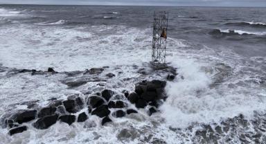 New Jersey kıyılarında fırtına