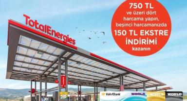 TotalEnergies'den VakıfBank kredi kartı sahiplerine 150 liralık ekstre indirimi
