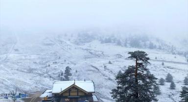 Kartalkaya'ya kar yağdı