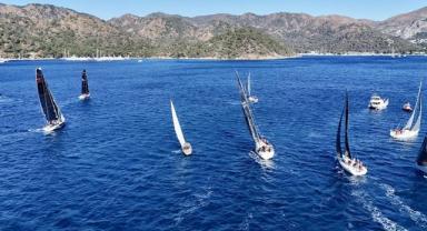 Yat yarışlarında Göcek Kış Trofesi'nin ikinci ayağı, Muğla'da başladı