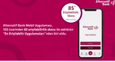 Alternatif Bank Bankacılık Sektörünün En Erişilebilir Mobil Uygulamasıyla Zirvedekiler Arasında!