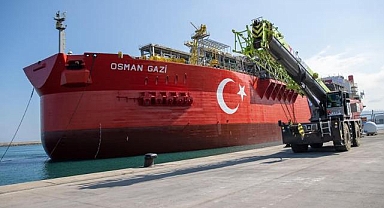 Türkiye'nin ilk yüzer doğal gaz üretim platformu Osman Gazi Filyos Limanı'nda