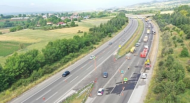 Anadolu Otoyolu Sakarya kesiminde bakım ve onarım çalışması
