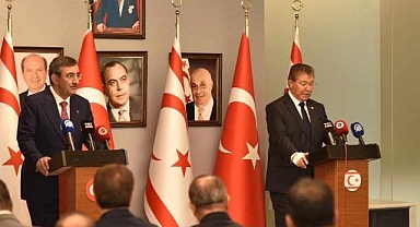 Cumhurbaşkanı Yardımcısı Yılmaz, KKTC Fiber Dönüşüm Protokolü imza töreninde konuştu: