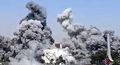 İsrail savaş uçakları Suriye'nin başkenti Şam'da Genelkurmay Başkanlığı binasına yeni hava saldırıları düzenledi