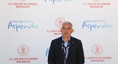 Kültür ve Turizm Bakanı Ersoy, Aspendos'ta Geleceğe Miras Projesi'ni anlattı: