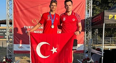 Milli pentatletler Arda ile Muhammed Emir, 17 yaş altında Avrupa 2'ncisi oldu
