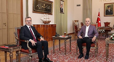 TBMM Başkanı Kurtulmuş, Cumhurbaşkanlığı İletişim Başkanı Duran'ı kabul etti