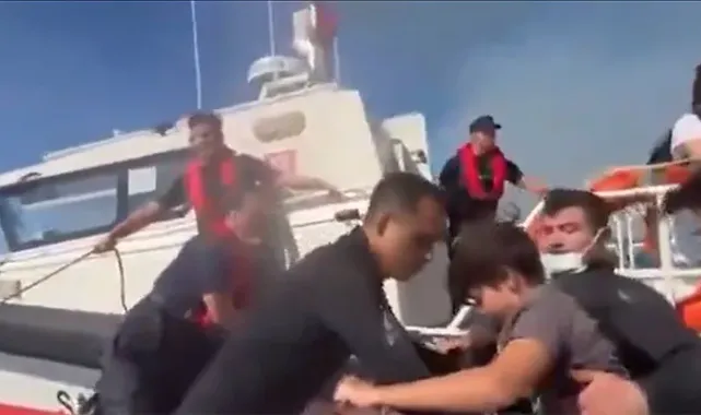 Çanakkale'deki orman yangınlarında mahsur kalan 348 kişiyi Sahil Güvenlik kurtardı